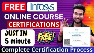 FREE Online Courses with Certificate by Infosys  Get Certificate in Just 5 Min [upl. by Kwasi]