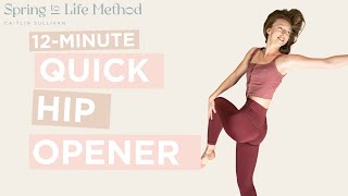 Quick Hip Opener  12Minute Pilates Lengthen Flow for Hips amp Lower Back [upl. by Stronski]