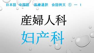 医療通訳 聞き流し 中国語 日本語 医疗翻译 妇产科 産婦人科 会話例文 对话 例句 [upl. by Roleat273]