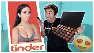 Doing my Tinder Dates Makeup AWKWARD w Amber Scholl [upl. by Lennon]