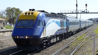 Australia  Melbourne bound XPT at Goulburn NSW [upl. by Sadnak629]