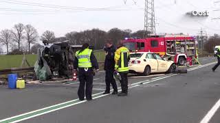 Twee doden bij zwaar ongeval vlak over de grens bij Gronau A35 richting Duitsland dicht [upl. by Lilaj730]