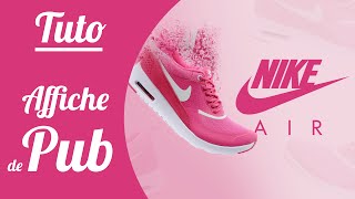 Tutoriel Photoshop  Affiche publicitaire Nike [upl. by Dorene475]