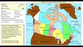 Learn the provinces and territories of Canada  Geography Video [upl. by Nyrrek]