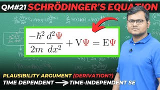 SCHRÖDINGERS EQUATION Derivation  Plausibility Argument amp TimeIndependent SE Derivation [upl. by Ahsenid]