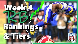 Week 4  Running Backs Rankings amp Tiers Top 33 Fantasy Football [upl. by Gottuard]