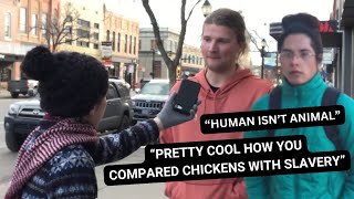 Vegan talks to strangers about slavery [upl. by Wendin]