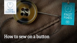 Fast fix how to sew on a button [upl. by Vasiliki]