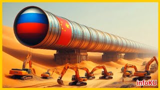 China Russia shocks America  Russian gas pipeline 14700km to China [upl. by Esylla]