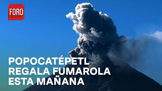 Volcán Popocatépetl lanza fumarola hoy 27 de febrero de 2024  Expreso de la Mañana [upl. by Rehotsirk]