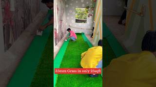 DIY Budgeted Terrace garden floor makeover diy terracegarden makeover grass short homedecor [upl. by Annis243]