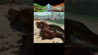 Sarco VS Deinosuchus  ARK Survival Ascended ark arkbattle arksurvivalascended asa [upl. by Esetal]