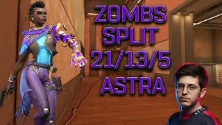 SEN ZOMBS  ASTRA  SPLIT  21135  VALORANT POV [upl. by Debra]