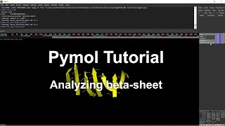 Pymol Tutorial Analyzing BetaSheet [upl. by Orfinger]