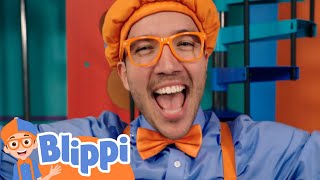 Excavator  BLIPPI  Educational Songs For Kids [upl. by Anoyet]