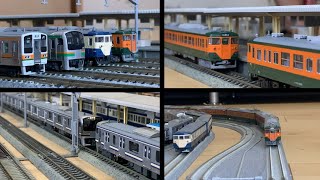 【鉄道模型】113系湘南色入線！東海道線と横須賀線（その1） Model Railroad Tokaido Line and Yokosuka Line vehicles Part 1 [upl. by Nevet]