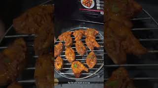 Fish fry in lg charcoal oven using grillcombi and microwave mode shorts [upl. by Aralk583]