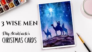 How To Draw Three Wise Men  Watercolor Painting Step By Step Tutorial [upl. by Abernon764]