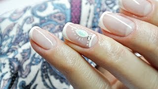 Easy French manicure  BIŻU  Prosty sposób na french  Odette Swan [upl. by Aikrehs141]