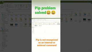 Pip is not recognized as an internal or external command😀😀 problemsolved programminglanguage [upl. by Yim]