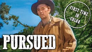 Pursued  COLORIZED  Cowboys  Full Western Movie [upl. by Clerc610]