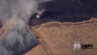 Crews Mop Up Day After Grass Fire Near Gilroy [upl. by Eiramaliehs]