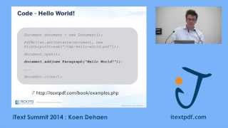iText Summit 2014 Creating Dynamic PDF Templates from Data using iText [upl. by Innoc699]