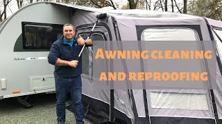 Awning care cleaning and reproofing 2019 CC [upl. by Nogas]