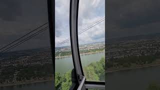 Koblenz Germany Cable Car Ride over the Rhine River near the Ehrenbreitstein Fortress 6272023 [upl. by Aletta]