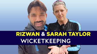 Sarah Taylor and Mohammad Rizwan Wicketkeeping Practice  Wicketkeeping Drills and Practice [upl. by Elvin]