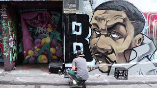 Insane BUGZY MALONE Graffiti Mural [upl. by Adolpho]