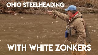 Ohio Steelhead Fishing with White Zonkers [upl. by Bernetta]