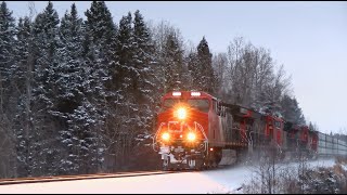 CN 469 avec CN 3303 amp 4935 amp DPU CN 3250 amp 2925 a ChambordQc 5 janvier 2024 [upl. by Halstead]