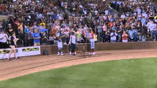 Dixon Brothers July 4th National Anthem performance for the Durham Bulls at the DBAP [upl. by Oirtemed]