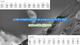 Dixieland Delight by Alabama play along with scrolling guitar chords and lyrics [upl. by Clute]