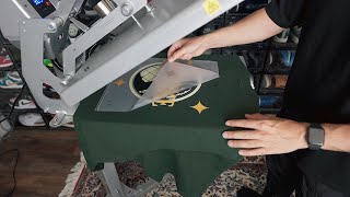 How To Heat Press A TShirt 101  Easy Tutorial [upl. by Eittod]