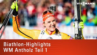 Biathlon Highlights  WM Antholz Teil 1 [upl. by Dahs]