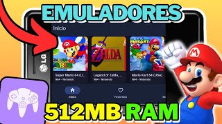 🎮EMULADORES PARA ANDROID GAMA ULTRA BAJA CON 512MB de RAM [upl. by Naillij618]