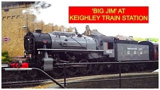 AMERICAN STEAM ON BRITISH TRACKS  Trainspotting at Keighley 1 [upl. by Hillard]