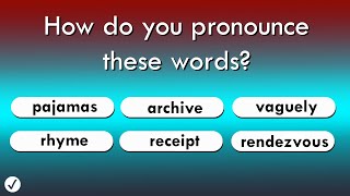 How do you pronounce these words [upl. by Lasala]