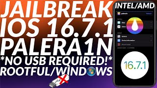 Jailbreak iOS 1671 Rootful Windows No USB  Palera1n Jailbreak Windows  iOS 1671 Jailbreak [upl. by Nnayelhsa]