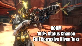 Warframe  Kohm Riven Test Video Status Chance Multishot amp Status Duration [upl. by Losse972]