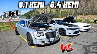 HOW MUCH FASTER IS A TUNED 61 HEMI VS 64 HEMI Chrysler 300 vs Scatpack 392 [upl. by Nhaj]