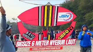 Layangan Bigsize Terbesar Bayu Kendang SibroTV JSN 6 Meter di Festival Pantai Serang Blitar 2024 [upl. by Neehsar722]