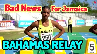 Jamaica Female Relay Sprinters In Disgraceful Position At The Bahamas Relay 4 by 100m 2024 [upl. by Cazzie]