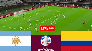 LIVE Argentina vs Colombia 2024 Copa America Final Full Match  video game simulation [upl. by Tavi]