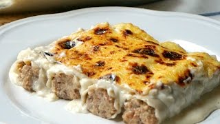 Canelones de carne receta tradicional Cómo prepararlos y trucos para congelar [upl. by Llenwahs]