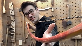 Carving a Juniper Short Bow [upl. by Heshum]