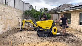 Wacker Neuson 803 Excavator and DT08 Dumper [upl. by Maxama]