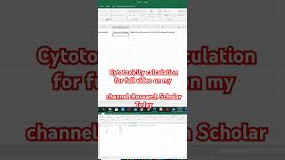 cytotoxicity toxicity trendingshorts dataanalysis lc50 exceltricksviralshorts dataexceltips [upl. by Marcela]